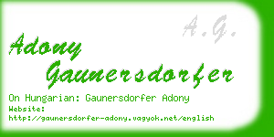 adony gaunersdorfer business card